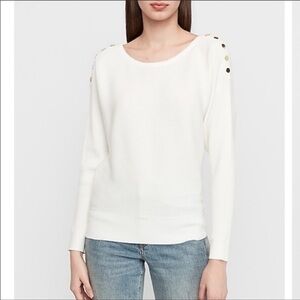 EXPRESS Button Shoulder Dolman Sweater Large NWT